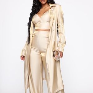 Fashion nova ladies love luxury satin 3 piece set
